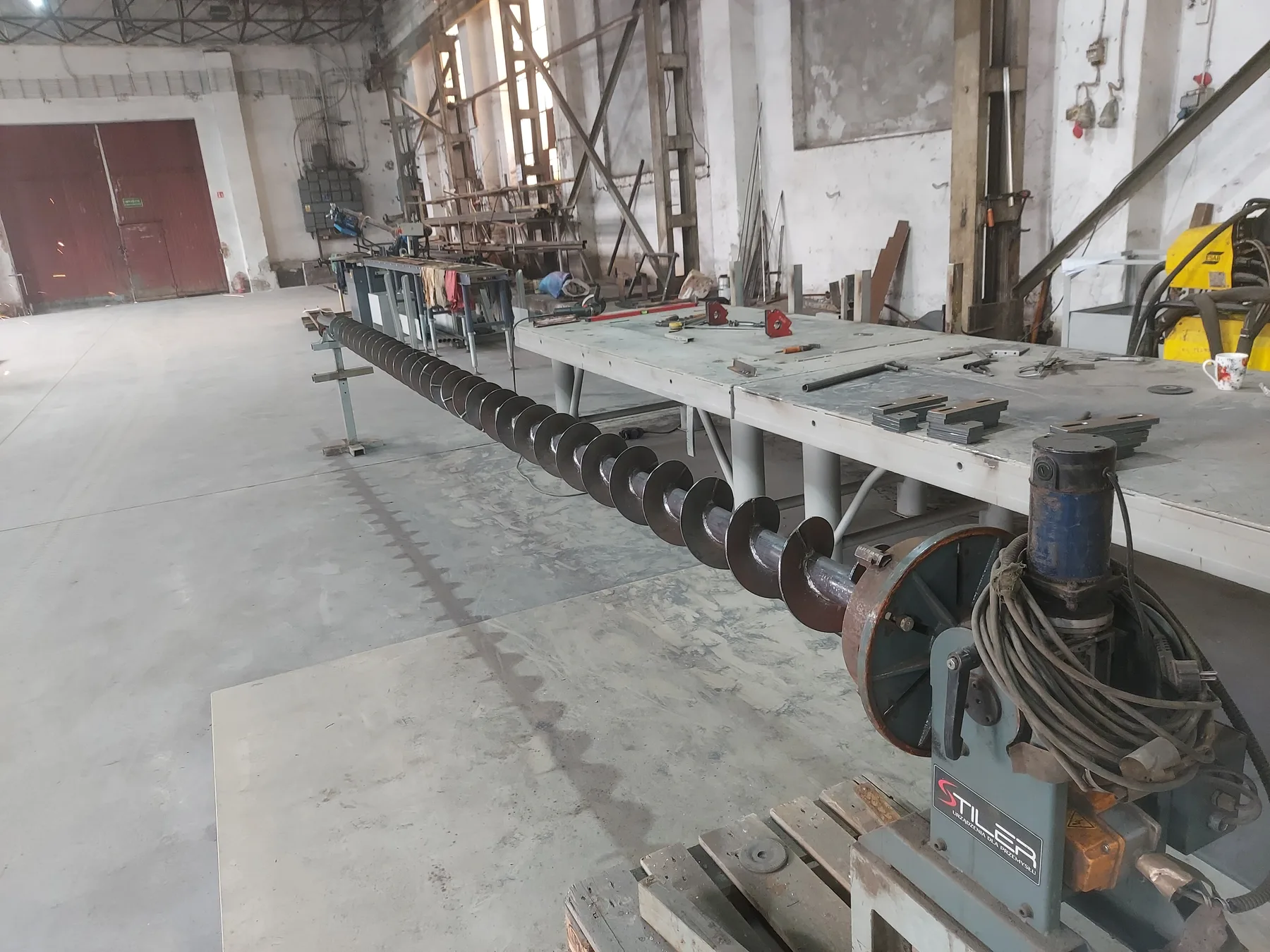 Ślimak przenośnika do piaskarni wyprodukowany przez Fach-Stal